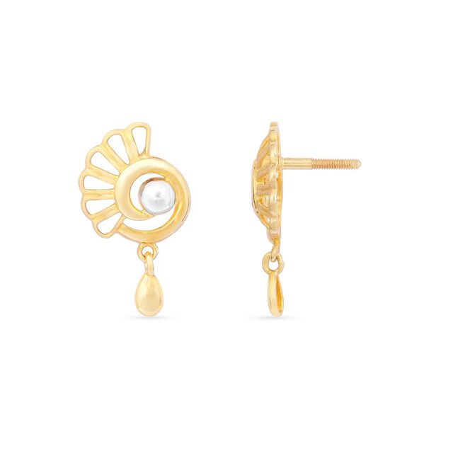 Tanishq 22KT Gold Drop Earrings for Women 4