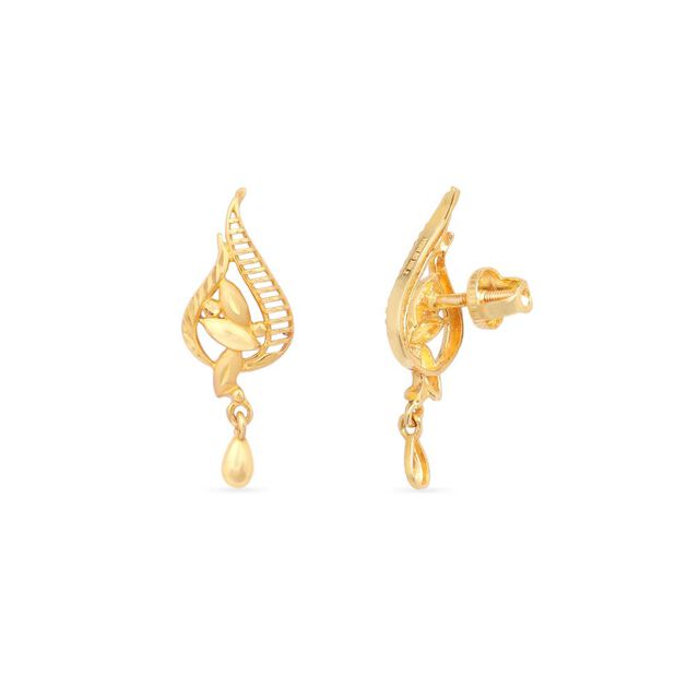 Tanishq 22KT Gold Drop Earrings for Women 3