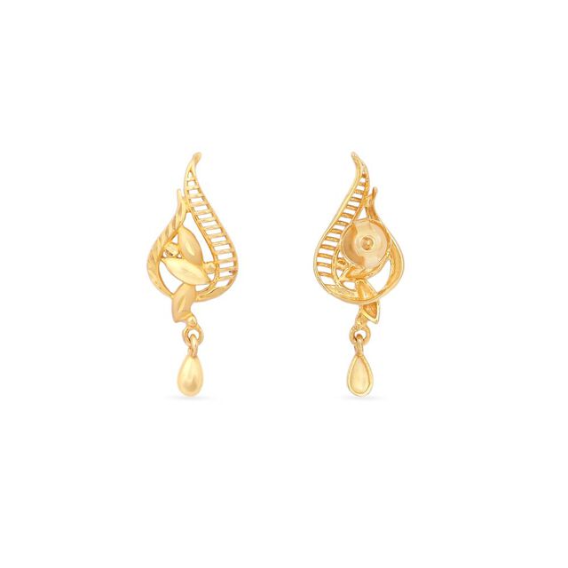 Tanishq 22KT Gold Drop Earrings for Women 4
