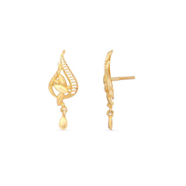 Tanishq 22KT Gold Drop Earrings for Women 5