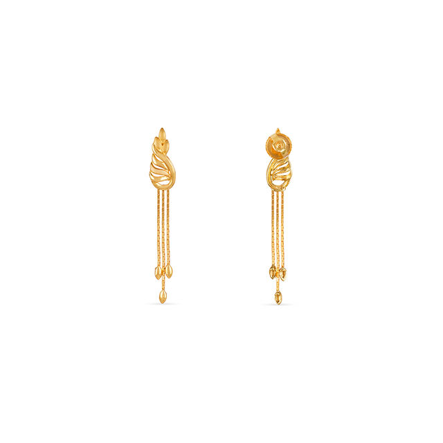 Tanishq 22KT Gold Drop Earrings for Women 4