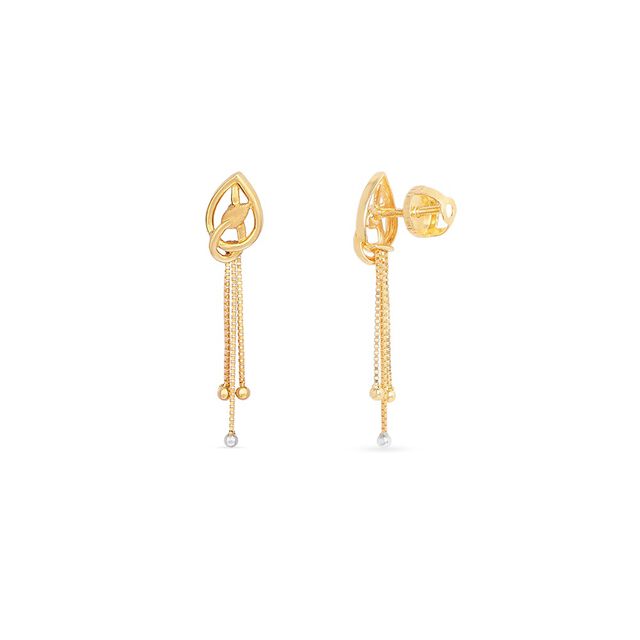 Tanishq 22KT Gold Drop Earrings for Women 2
