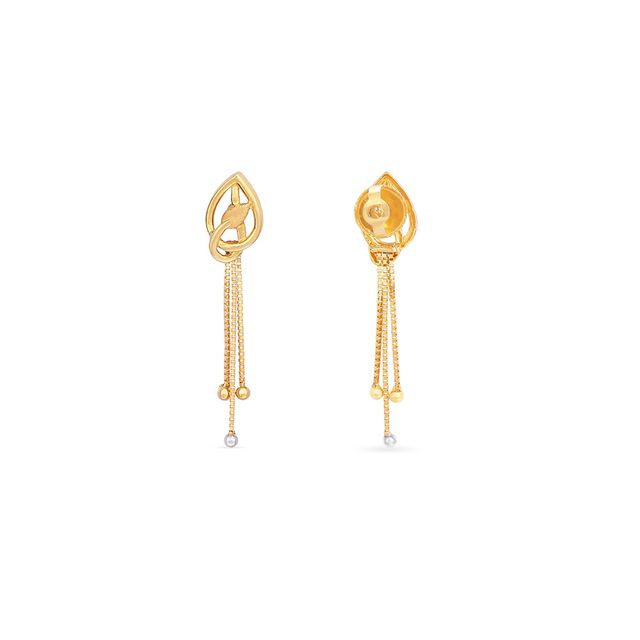 Tanishq 22KT Gold Drop Earrings for Women 3