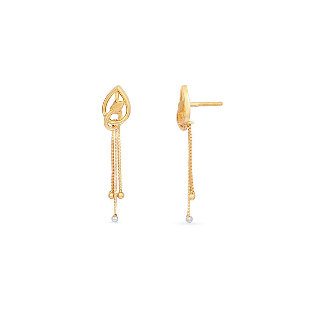 Tanishq 22KT Gold Drop Earrings for Women 4