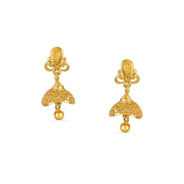 Tanishq 22KT Gold Jhumka for Women 