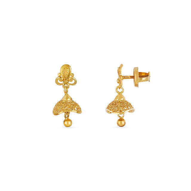 Tanishq 22KT Gold Jhumka for Women 2