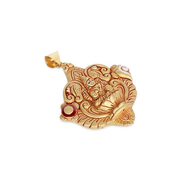 Tanishq 22KT  Gold Pendant for Women 3