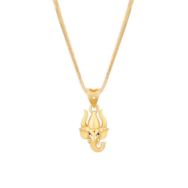 Tanishq 22KT Gold Pendant for Men 