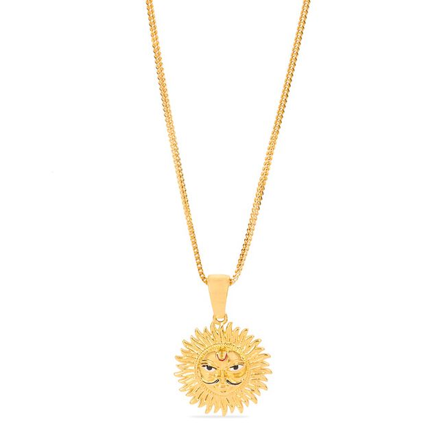 Tanishq 22KT Gold Pendant for Women 