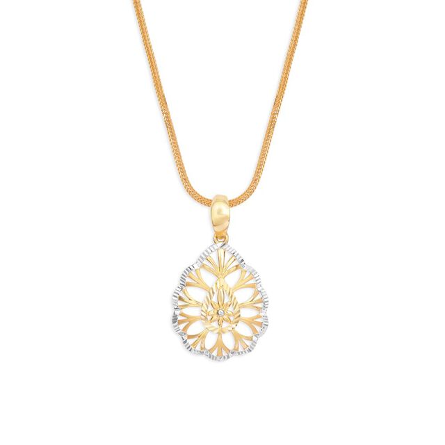 Tanishq 22KT Gold Pendant for Women 