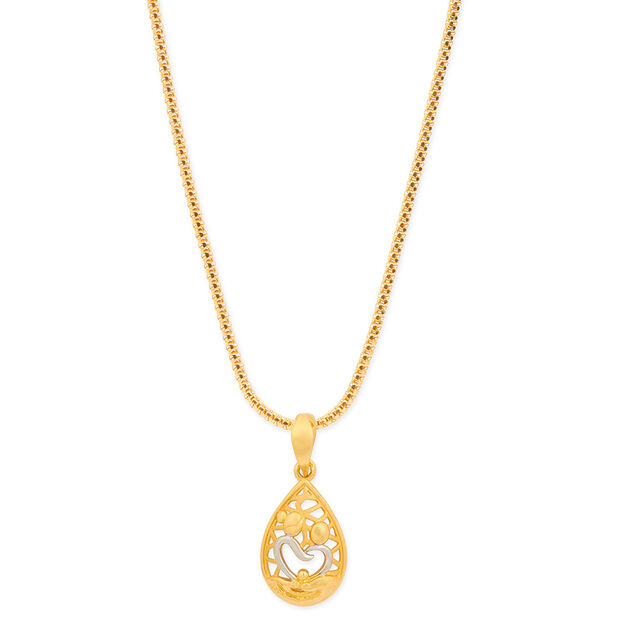 Tanishq 22KT Gold Pendant for Women 