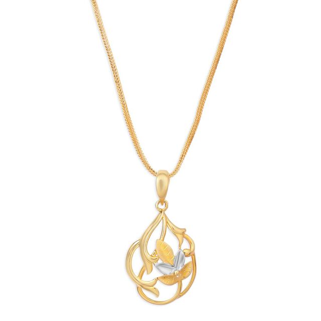 Tanishq 22KT Gold Pendant for Women 