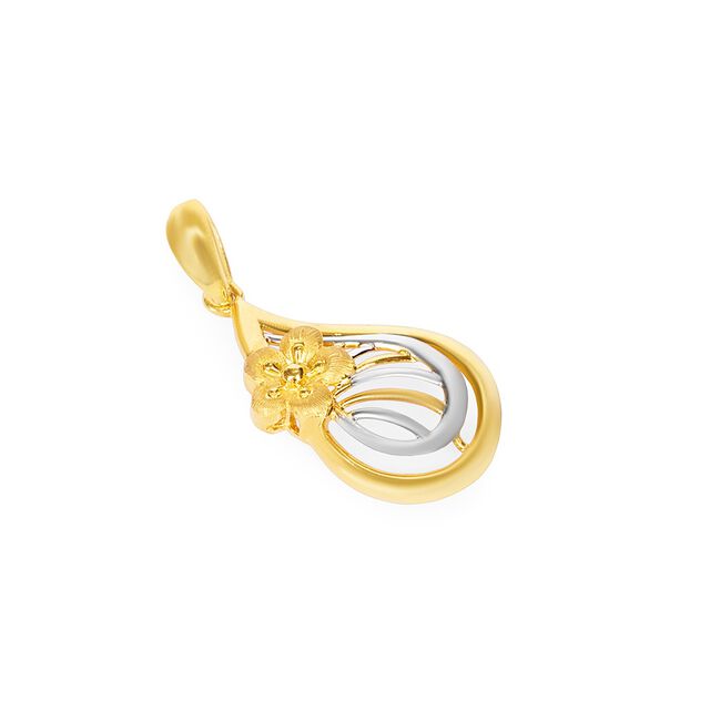 Tanishq 22KT Gold Floral Pendant for Women 2