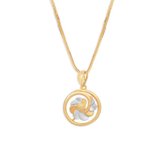 Tanishq 22KT Gold Pendant for Women 