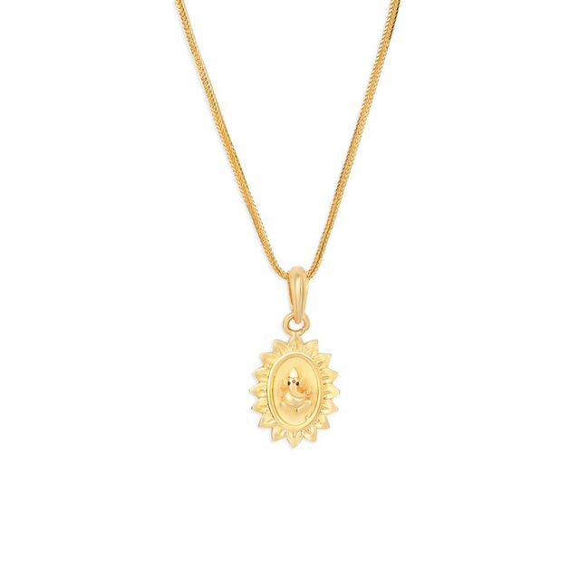 Tanishq 22KT Gold Pendant for Women 