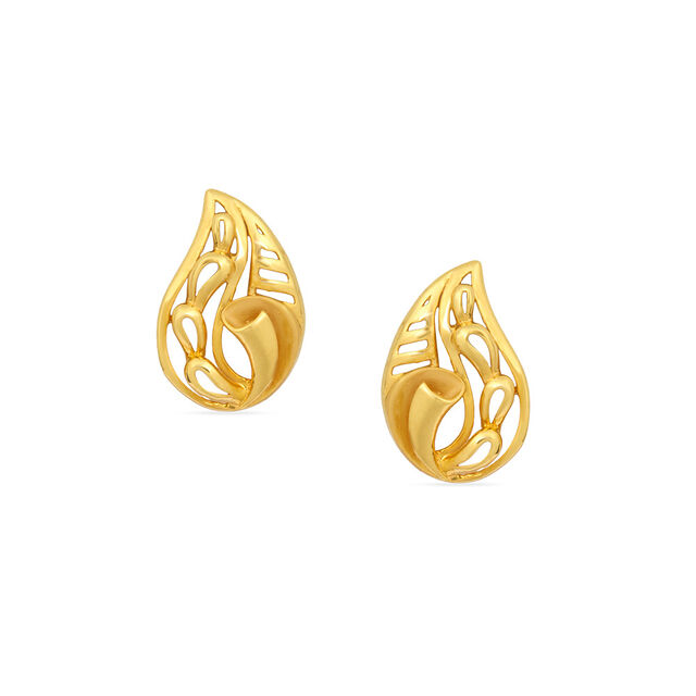 Tanishq 22KT Gold Stud Earrings for Women 