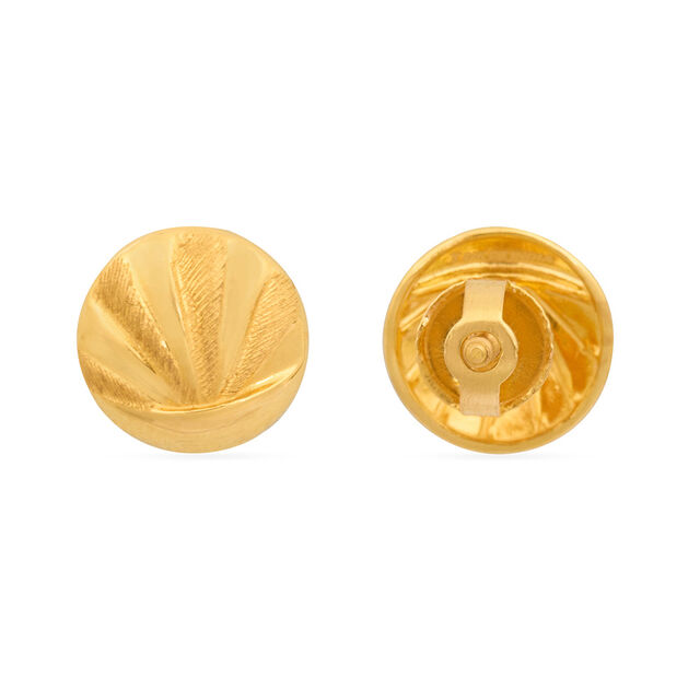 Tanishq 22KT Gold Stud Earrings for Women 3