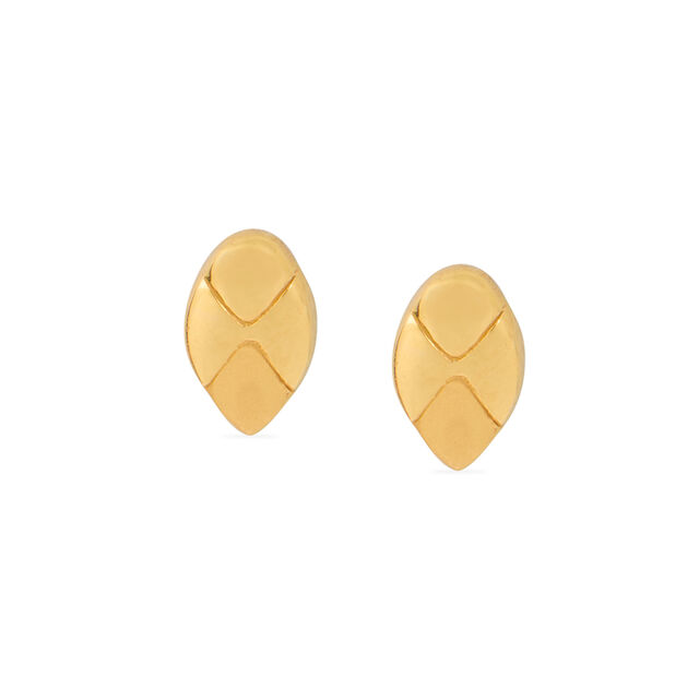 Tanishq 22KT Gold Stud Earrings for Women 