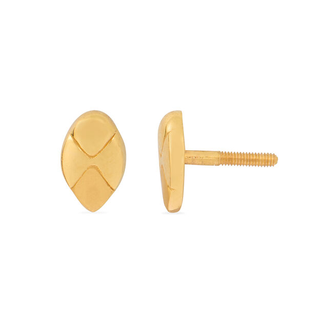 Tanishq 22KT Gold Stud Earrings for Women 4
