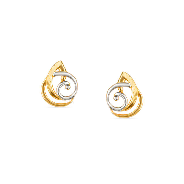 Tanishq 22KT Gold Stud Earrings for Women 