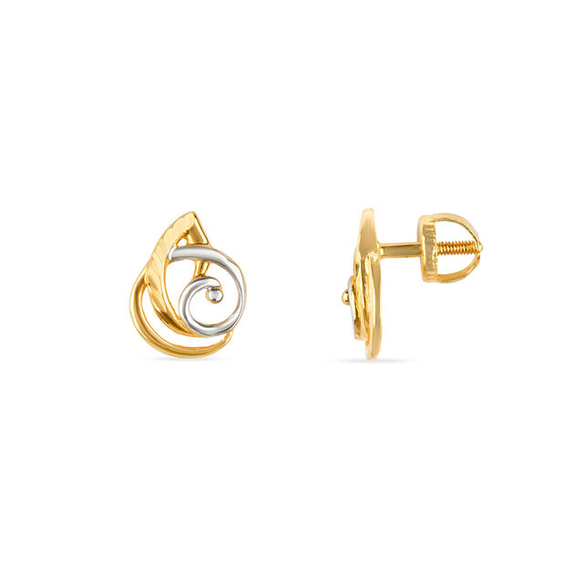 Tanishq 22KT Gold Stud Earrings for Women 2