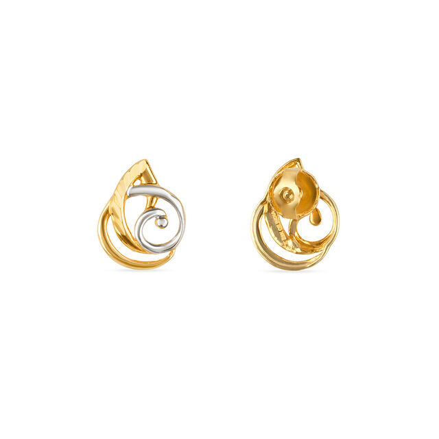 Tanishq 22KT Gold Stud Earrings for Women 3
