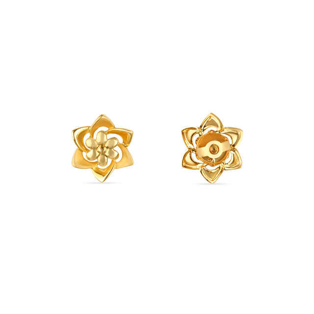 Tanishq 22KT Gold Stud Earrings for Women 3