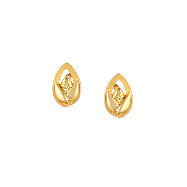 Tanishq 22KT Gold Stud Earrings for Women 