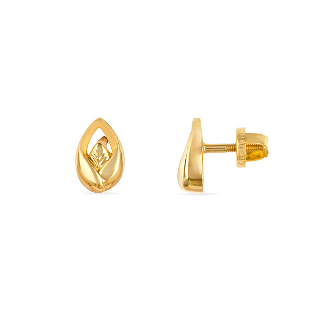 Tanishq 22KT Gold Stud Earrings for Women 2