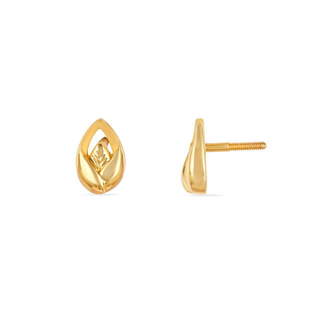 Tanishq 22KT Gold Stud Earrings for Women 4