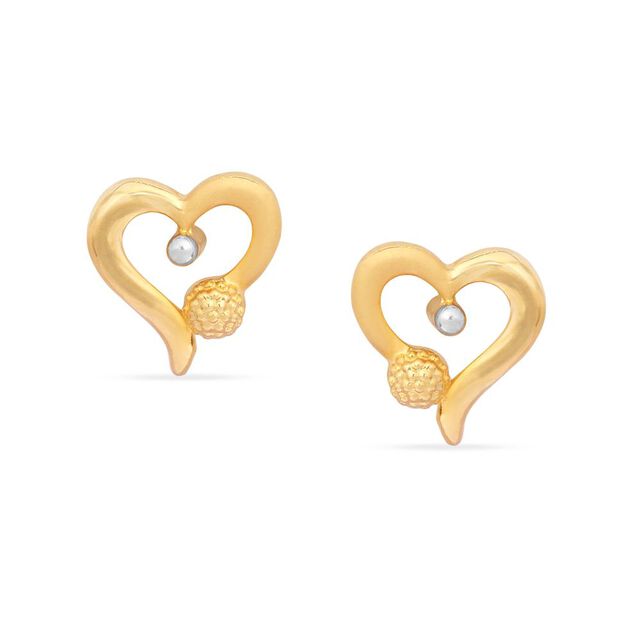 Tanishq 22KT Gold Stud Earrings for Women 