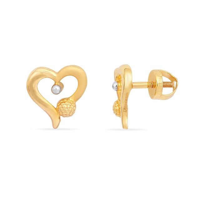 Tanishq 22KT Gold Stud Earrings for Women 2