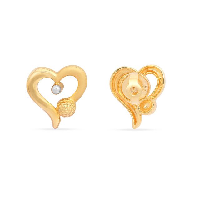Tanishq 22KT Gold Stud Earrings for Women 3