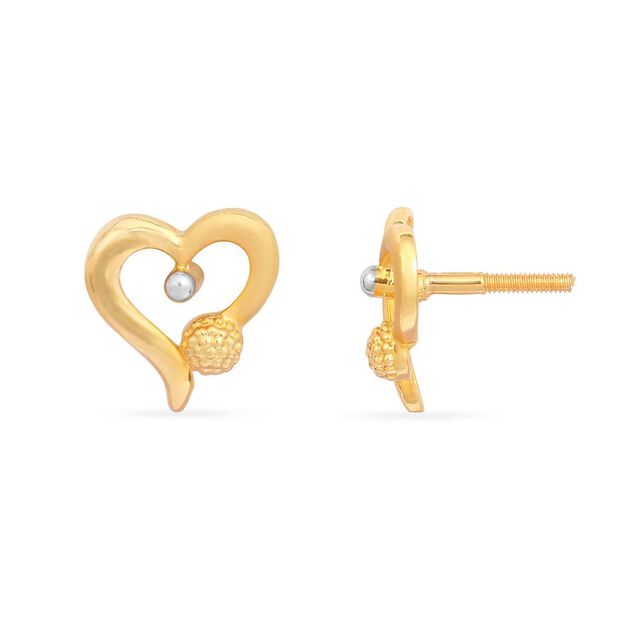 Tanishq 22KT Gold Stud Earrings for Women 4