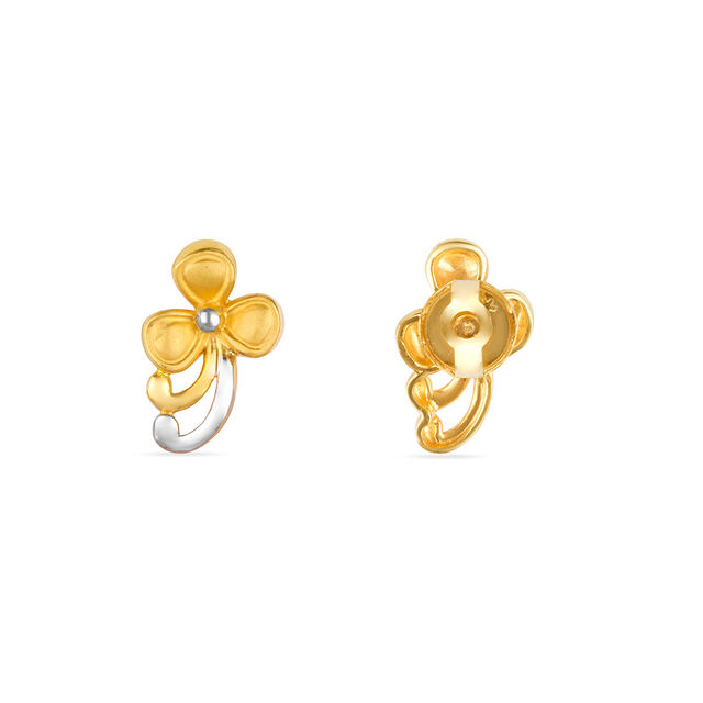 Tanishq 22KT Gold Stud Earrings for Women 3