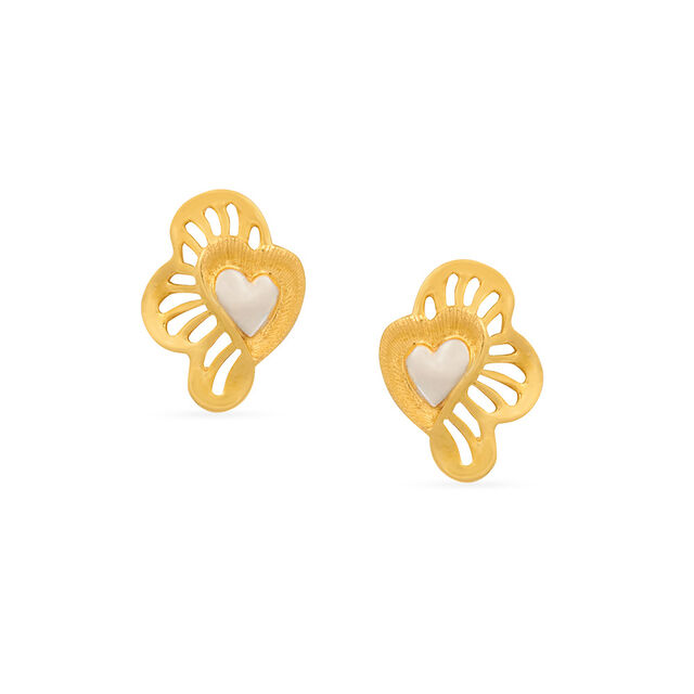 Tanishq 22KT Gold Stud Earring for Women 