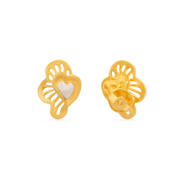 Tanishq 22KT Gold Stud Earring for Women 3