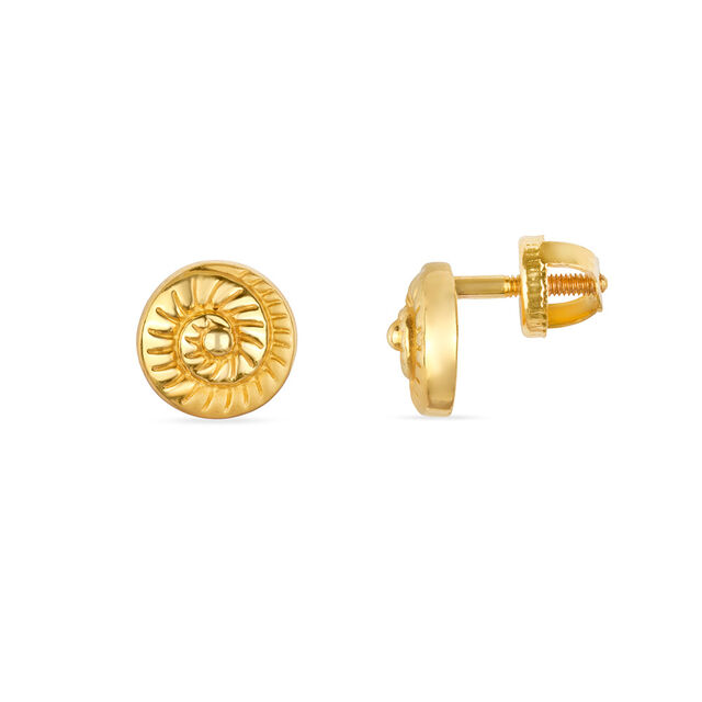 Tanishq 22KT Gold Stud Earring for Women 2