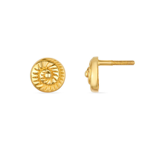 Tanishq 22KT Gold Stud Earring for Women 4
