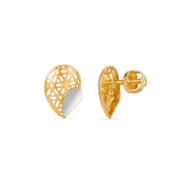 Tanishq 22KT Gold Stud Earring for Women 2