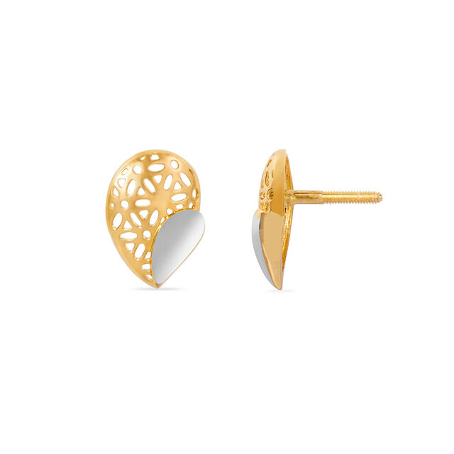 Tanishq 22KT Gold Stud Earring for Women 4