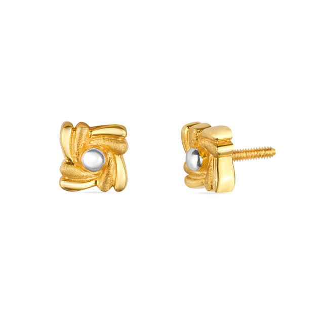 Tanishq 22KT Gold Stud Earring for Women 2