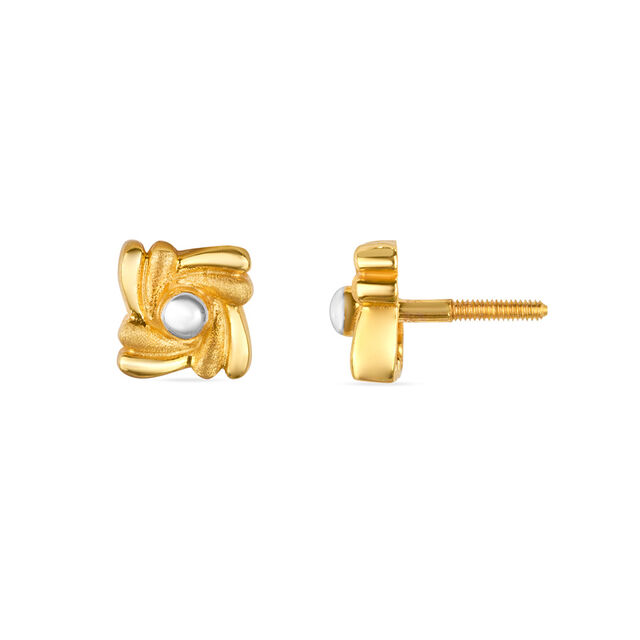 Tanishq 22KT Gold Stud Earring for Women 4