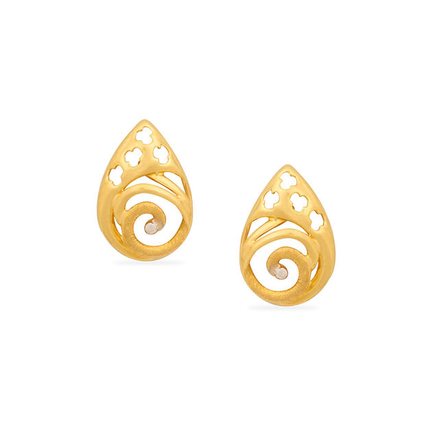 Tanishq 22KT Gold Stud Earring for Women 