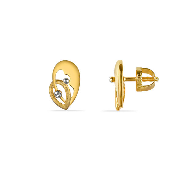 Tanishq 22KT Gold Stud Earring for Women 4