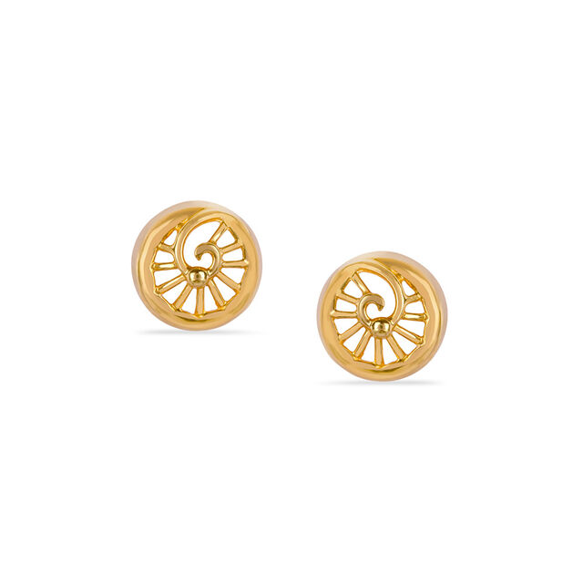 Tanishq 22KT Gold Stud Earring for Women 