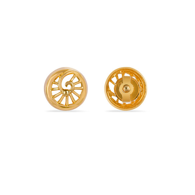 Tanishq 22KT Gold Stud Earring for Women 3
