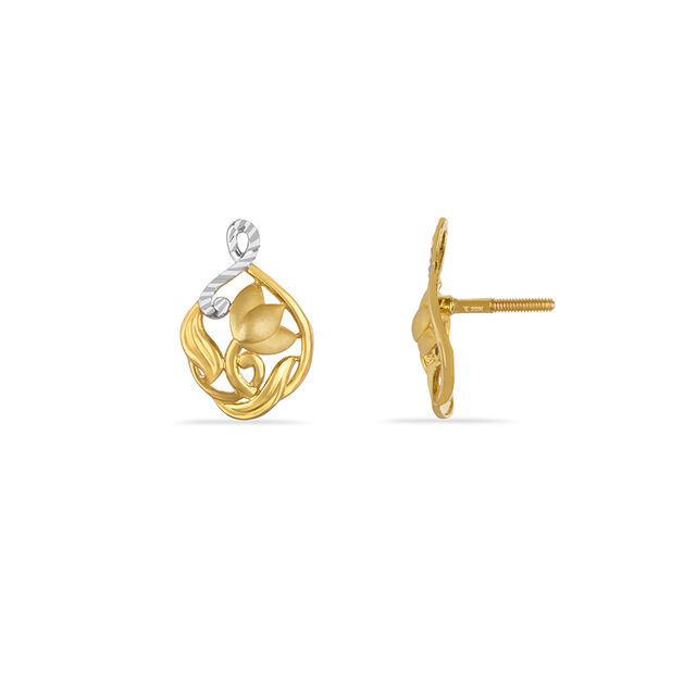 Tanishq 22KT Gold Stud Earring for Women 3
