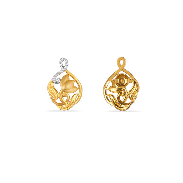 Tanishq 22KT Gold Stud Earring for Women 4