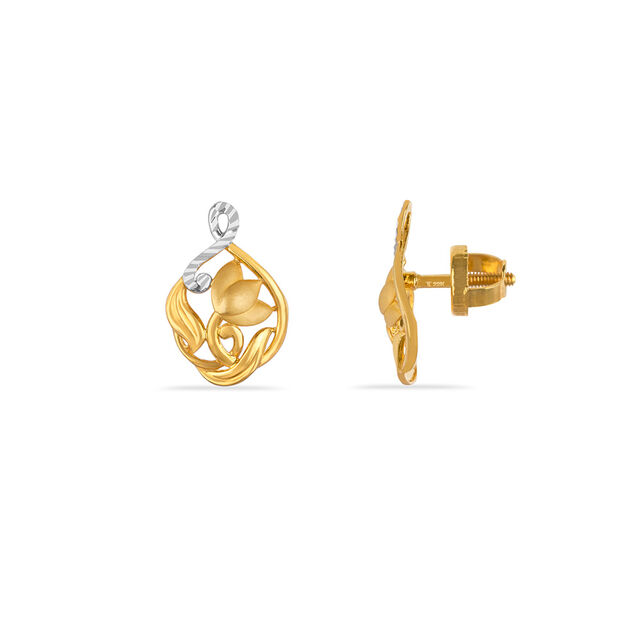 Tanishq 22KT Gold Stud Earring for Women 5